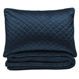 Cloud 9 Noah Velvet Diamond Bedding Set, Navy - Accessories - High Fashion Home