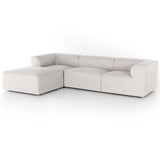 Collins 3 Piece Sectional w/Ottoman, Gibson Wheat-Furniture - Sofas-High Fashion Home