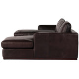 Colt 3 Piece Leather U Sectional, Heirloom Cigar by Four Hands