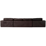 Colt 3 Piece Leather U Sectional, Heirloom Cigar by Four Hands