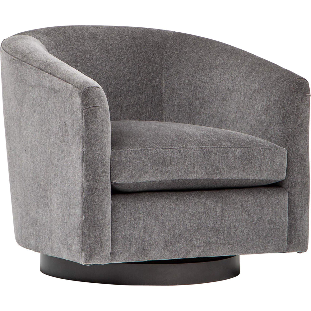 Coltrane Swivel Chair, Viceroy Fog - Modern Furniture - Accent Chairs - High Fashion Home