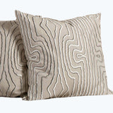 Contour Pillow, Natural Charcoal-Accessories-High Fashion Home