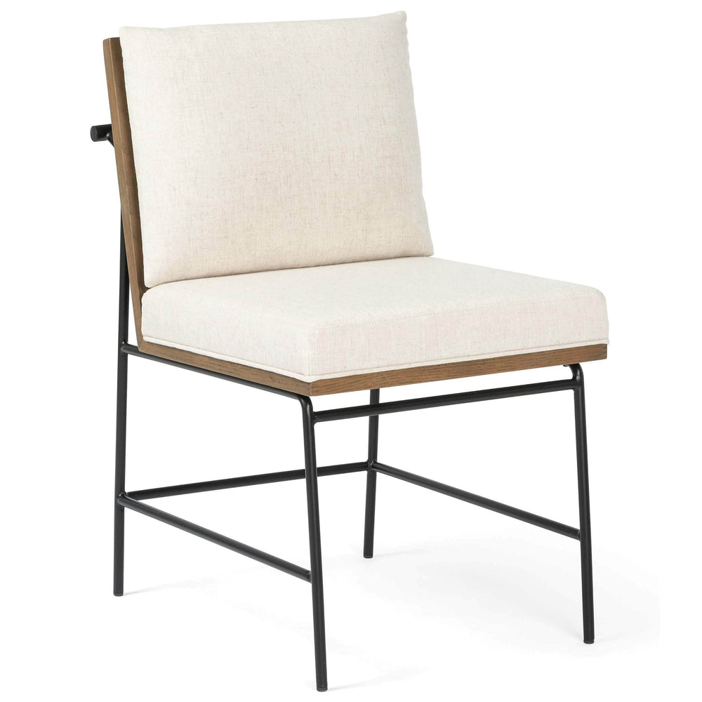 Crete Dining Chair, Savile Flax / Brown Frame, Set of 2