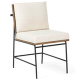Crete Dining Chair, Savile Flax / Brown Frame, Set of 2 by Four Hands