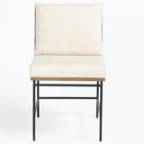 Crete Dining Chair, Savile Flax / Brown Frame, Set of 2 by Four Hands