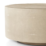 Crosby Round Coffee Table, Light Cream-Furniture - Accent Tables-High Fashion Home