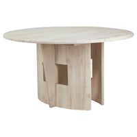 Talitha Round Dining Table, Whitewash-Furniture - Dining-High Fashion Home