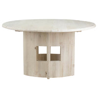 Talitha Round Dining Table, Whitewash-Furniture - Dining-High Fashion Home