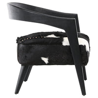 Liana Occasional Chair, Black and White-Furniture - Chairs-High Fashion Home