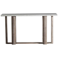 Durano Console Table, White Terrazzo-Furniture - Accent Tables-High Fashion Home