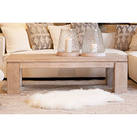Amaya Coffee Table, White Wash-Furniture - Accent Tables-High Fashion Home