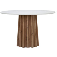 Adonis Dining Table, White Concrete-Furniture - Dining-High Fashion Home