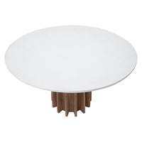 Adonis Dining Table, White Concrete-Furniture - Dining-High Fashion Home