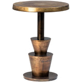 Kenway Side Table, Antique Brass