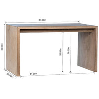 Merwin Desk, Light Warm-Furniture - Office-High Fashion Home