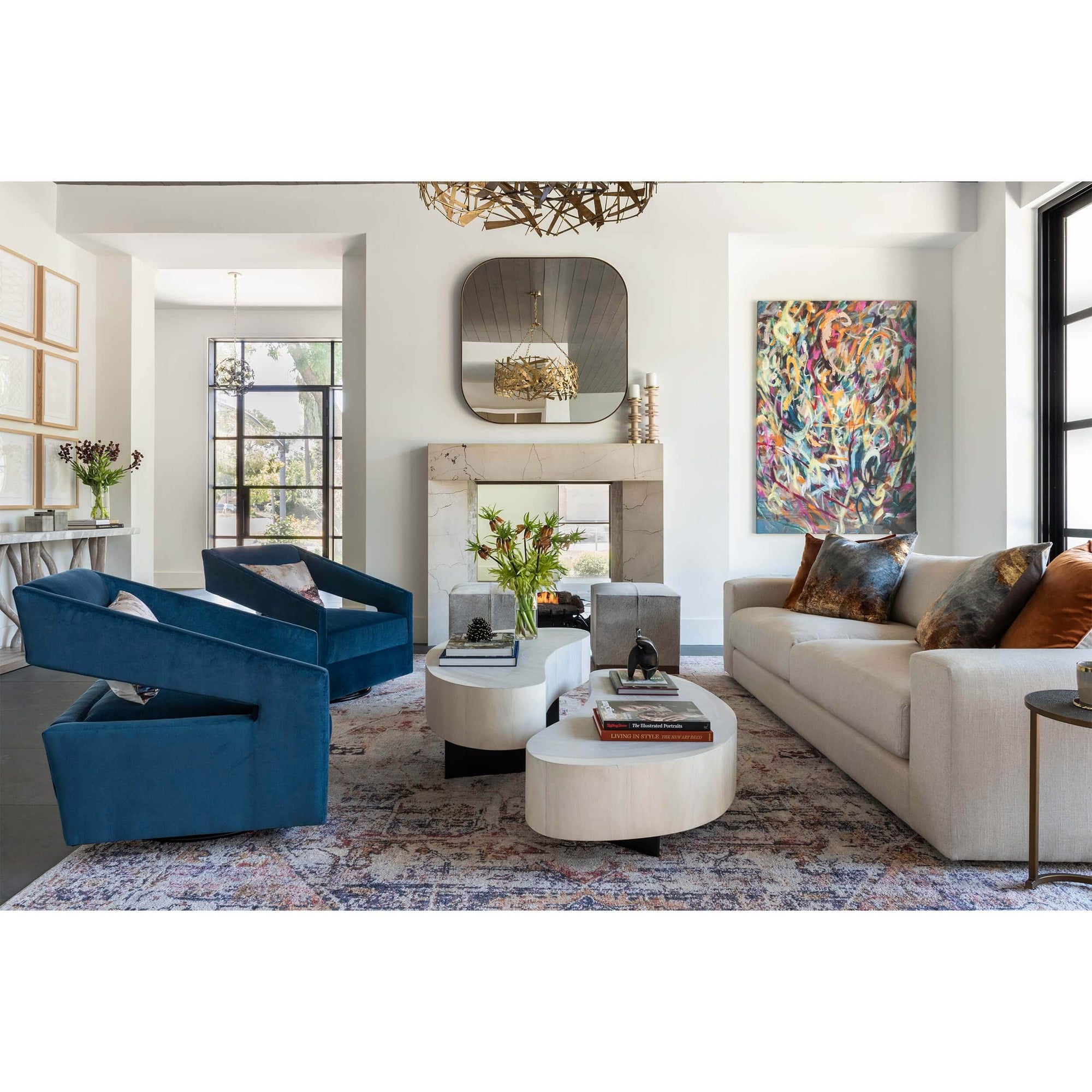 Denim swivel chair online
