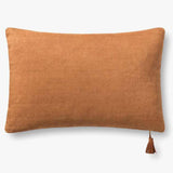 Loloi Magnolia Home Denim and Tan Lumbar Pillow-Accessories-High Fashion Home
