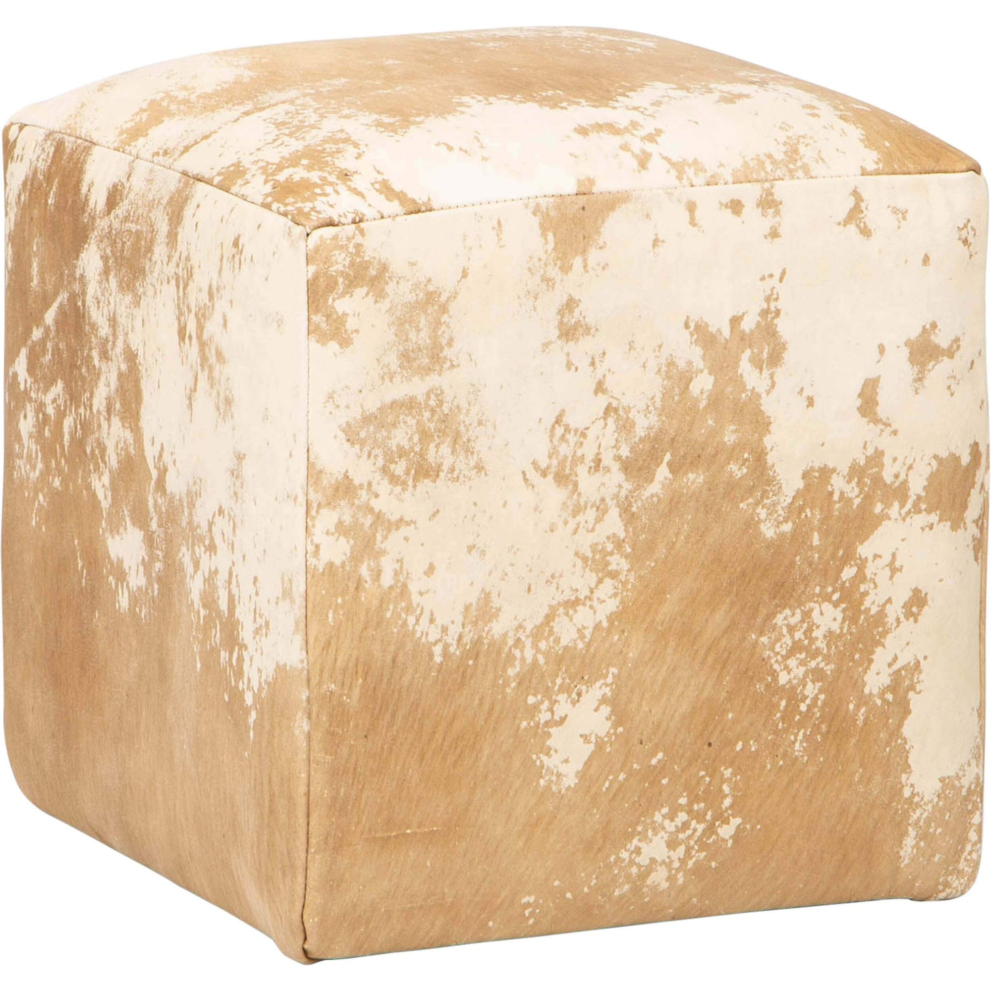 Distressed sales leather pouf