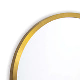 Doris Round Mirror, Natural Brass-Accessories-High Fashion Home