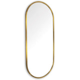 Doris Small Mirror, Natural Brass-Accessories-High Fashion Home