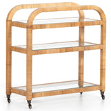 Dory Bar Cart, Honey-Furniture - Accent Tables-High Fashion Home