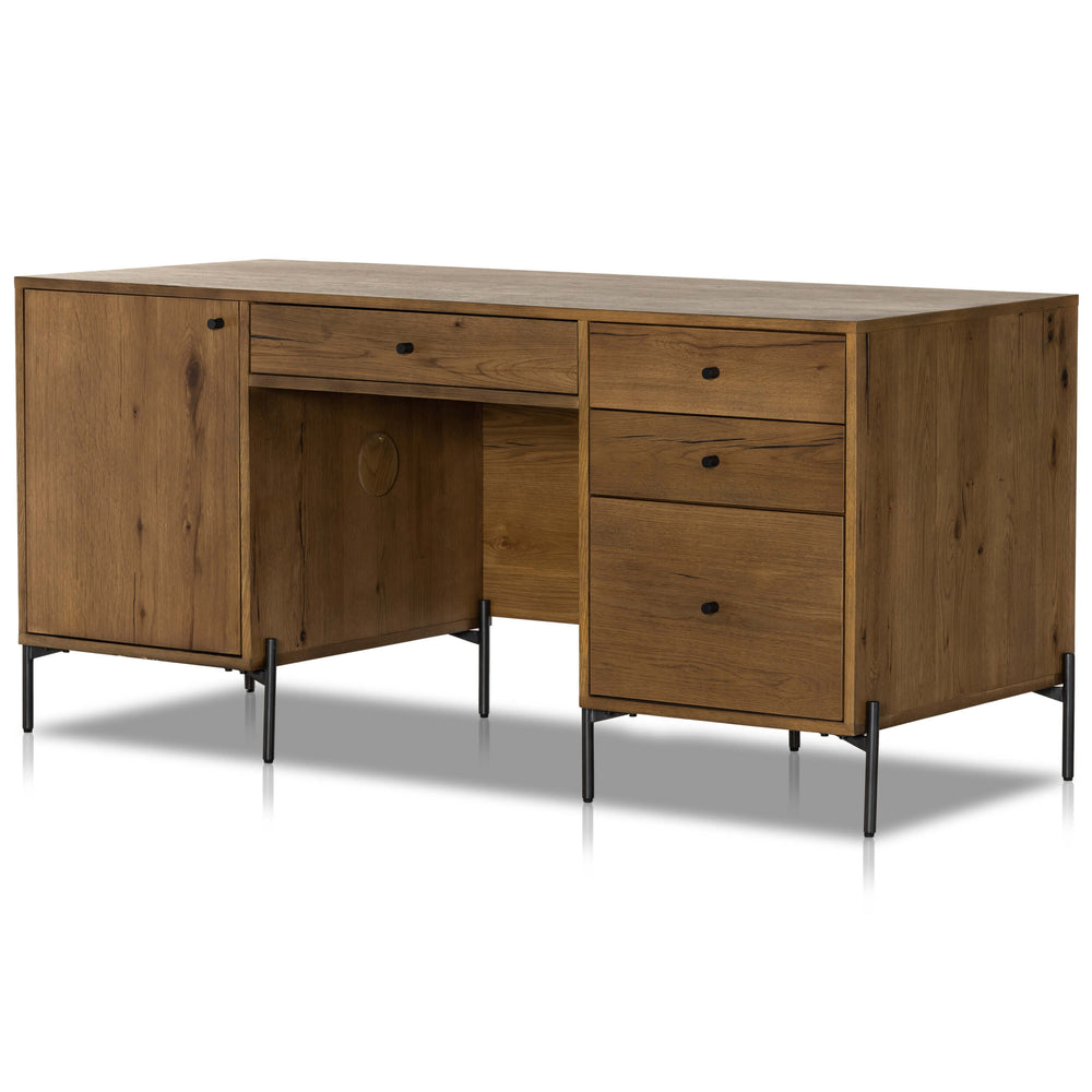 Eaton Executive Desk, Amber Oak by Four Hands