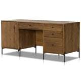 Eaton Executive Desk, Amber Oak by Four Hands