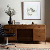 Eaton Executive Desk, Amber Oak by Four Hands