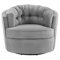 Eloise Swivel Chair, Grey - Furniture - Chairs - High Fashion Home