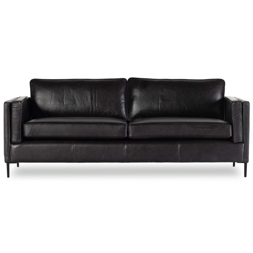 Emery Leather Sofa, Sonoma Black