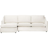 Ettica Sectional, Cassie Ivory-Furniture - Sofas-High Fashion Home
