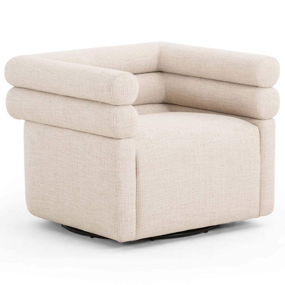 Evie Swivel Chair, Hampton Cream-Furniture - Chairs-High Fashion Home