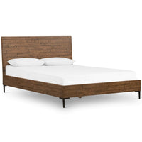 Wyeth Bed King, Rustic Sandalwood-Furniture - Bedroom-High Fashion Home