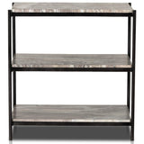Felix Nightstand, Canyon Marble/Hammered Grey