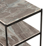 Felix Nightstand, Canyon Marble/Hammered Grey
