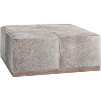 Felix Large Leather Ottoman, Frosted Hide - Furniture - Chairs - High Fashion Home