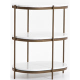 Felix Oval Nightstand, Antique Brass - Furniture - Bedroom - High Fashion Home