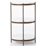 Felix Oval Nightstand, Antique Brass - Furniture - Bedroom - High Fashion Home