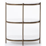 Felix Oval Nightstand, Antique Brass - Furniture - Bedroom - High Fashion Home