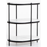 Felix Oval Nightstand, Hammered Grey - Furniture - Bedroom - High Fashion Home