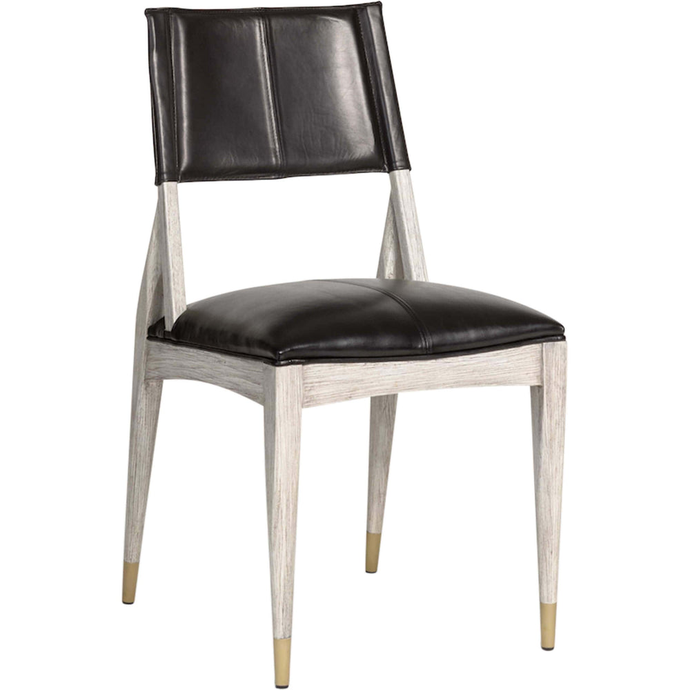 Finn Leather Dining Chair, Black Onyx - Furniture - Chairs - High Fashion Home