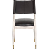 Finn Leather Dining Chair, Black Onyx - Furniture - Chairs - High Fashion Home