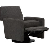 Finn Swivel Recliner, Dalton Charcoal-Furniture - Chairs-High Fashion Home