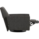 Finn Swivel Recliner, Dalton Charcoal-Furniture - Chairs-High Fashion Home