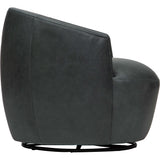 Fiora Leather Swivel Chair, Liverpool River