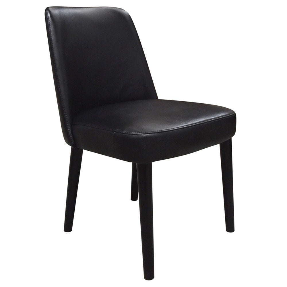 Fitch Leather Dining Chair, Black, Set of 2