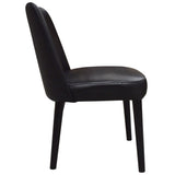 Fitch Leather Dining Chair, Black, Set of 2
