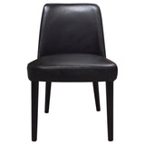 Fitch Leather Dining Chair, Black, Set of 2