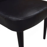 Fitch Leather Dining Chair, Black, Set of 2