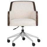 Foley Office Chair, Effie Linen-Furniture - Office-High Fashion Home